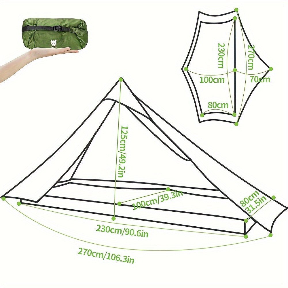 Lichtgewicht Tent – Backpack Tent – Trekking Tent – Ultralichte Shelter – Eénpersoons Tent – 0,95 kg – 15D Siliconen Nylon