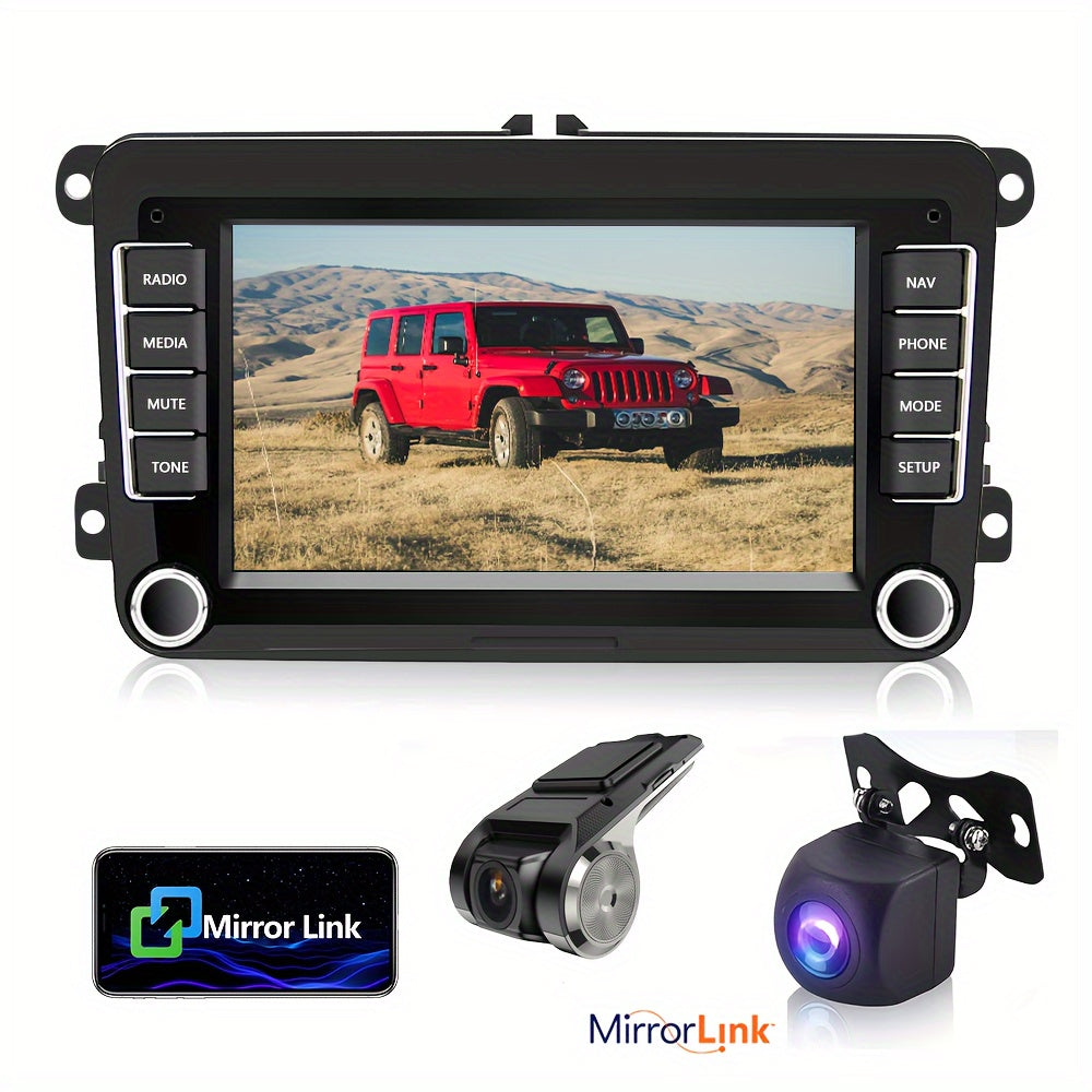 Android Autoradio – Auto Multimedia Systeem – Navigatie Radio – Bluetooth Radio – Touchscreen Autoradio – 7 Inch HD Scherm – Achteruitrijcamera Met Nachtzicht