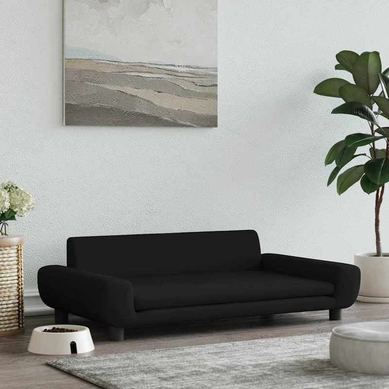 Hondenmand – Hondenbed – Hondenkussen – Hondenligplaats – Dierenmand – Zwart Fluweel – 100x54x33 cm – Ruim & Luxe Comfort