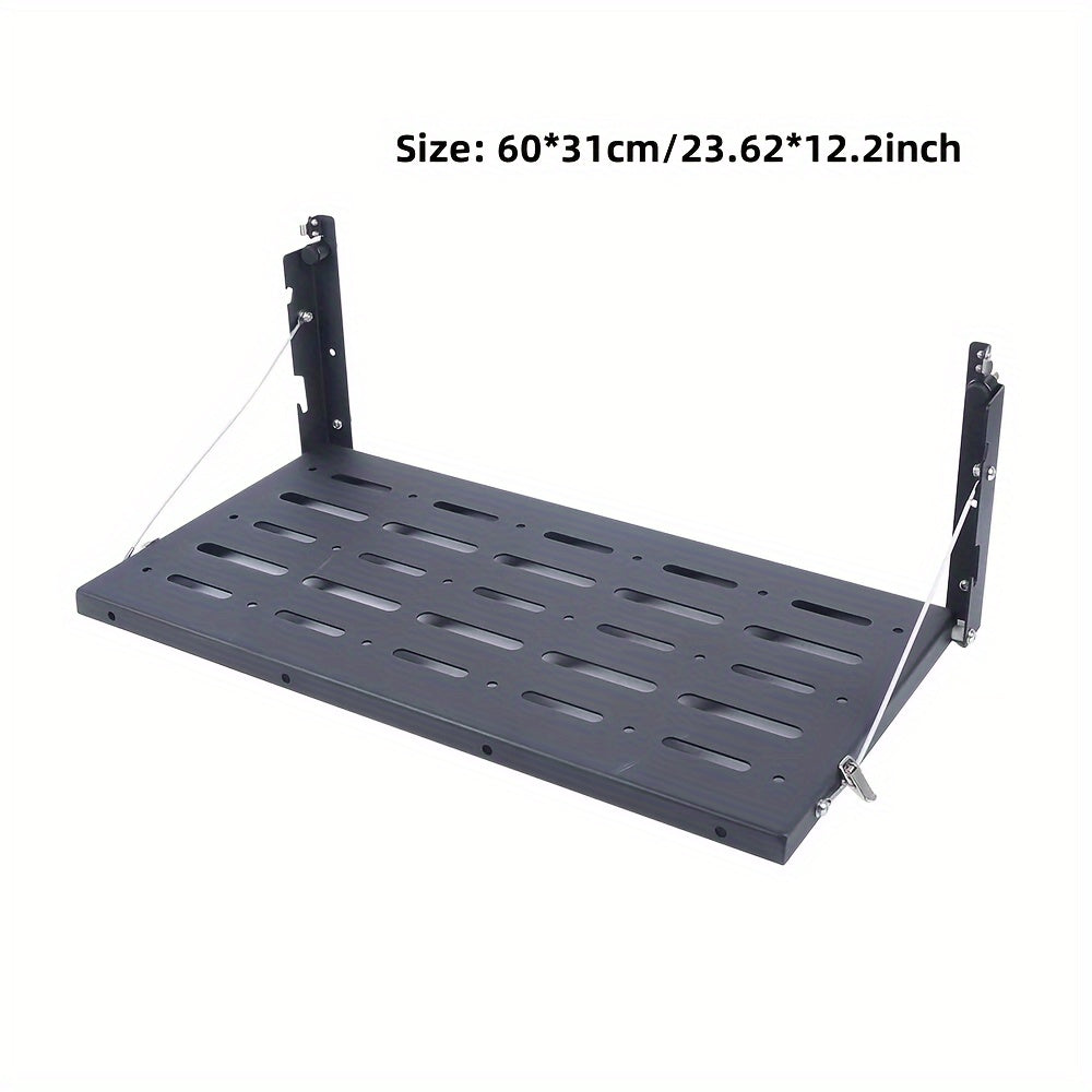 Tafelrugdrager – Opklapbare Achterkleptafel – Plankdrager – Bagagerek – Werkblad – Metalen Constructie – 60x31 cm