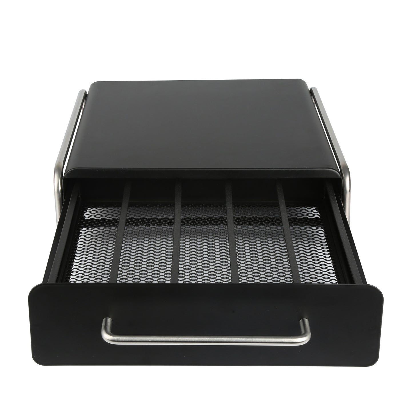 Koffiecapsulehouder – Koffiecapsule Opbergdoos – Capsulehouder – Cuphouder – Capsule Organizer – Carbonstaal – Lade Ontwerp – 30,5x31,5x10 cm – Zwart