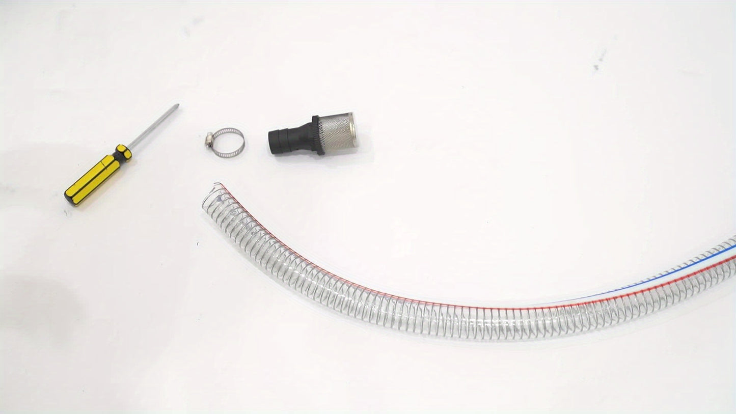Dieselpomp – Brandstofpomp – Overhevelingspomp – Oliepomp – Hevelpomp – Zelfaanzuigend – 60L/min Doorvoersnelheid – Inclusief 2m PVC & 4m Rubberen Slangen