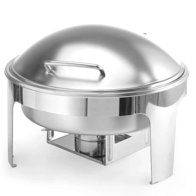 Warmhoudplaat – Buffetwarmer – Chafing Dish – Warmhoudschaal – Rechaud – Roestvrij Staal Satin Finish – 6 Liter Capaciteit – Werkt Zonder Elektriciteit
