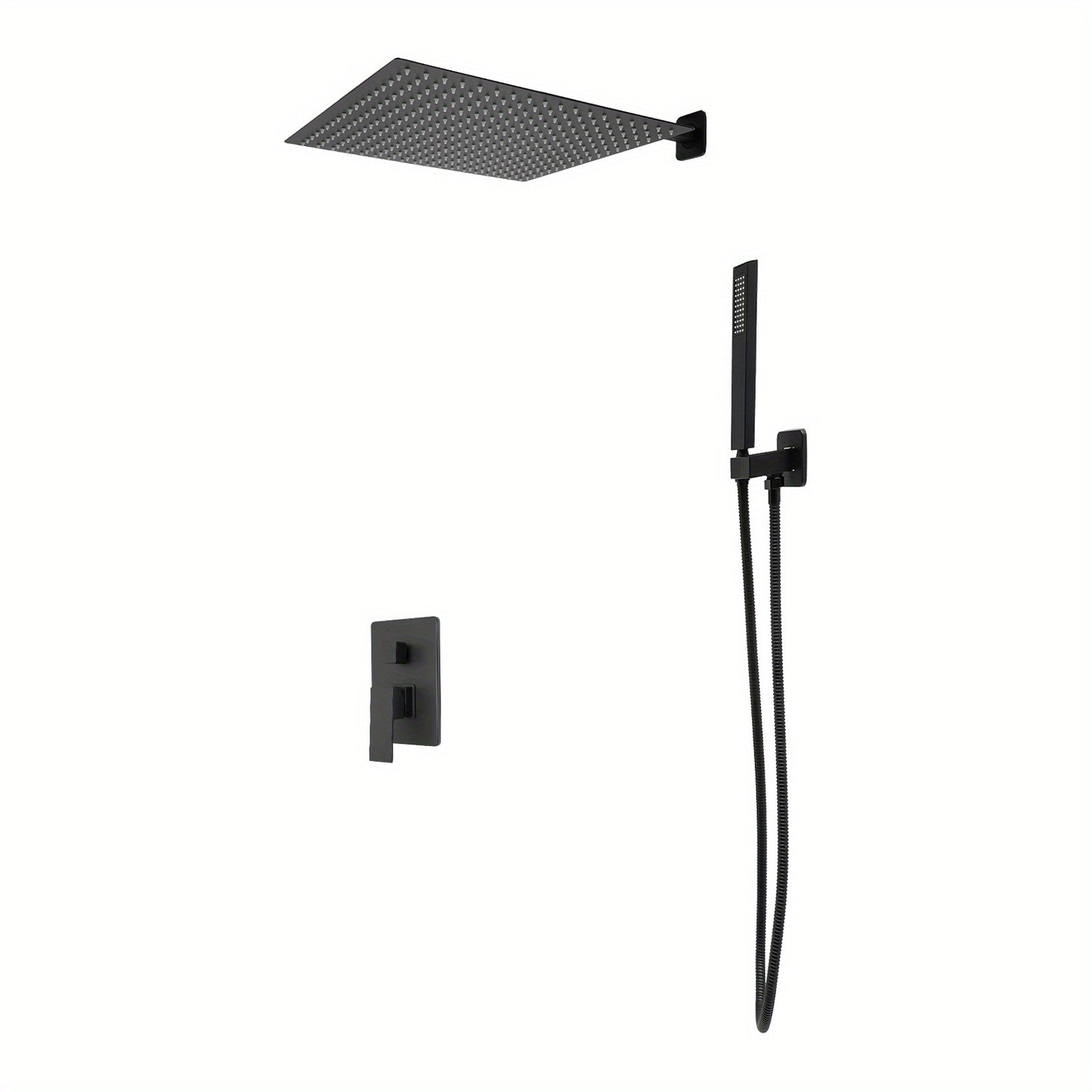 Inbouwdouchearmatuur – Inbouwdoucheset – Douchesysteem – Thermostatische Douche – Wandmontage – Met Handdouche – 360° Verstelbare Houder – Hoogwaardig Messing & Roestvrij Staal