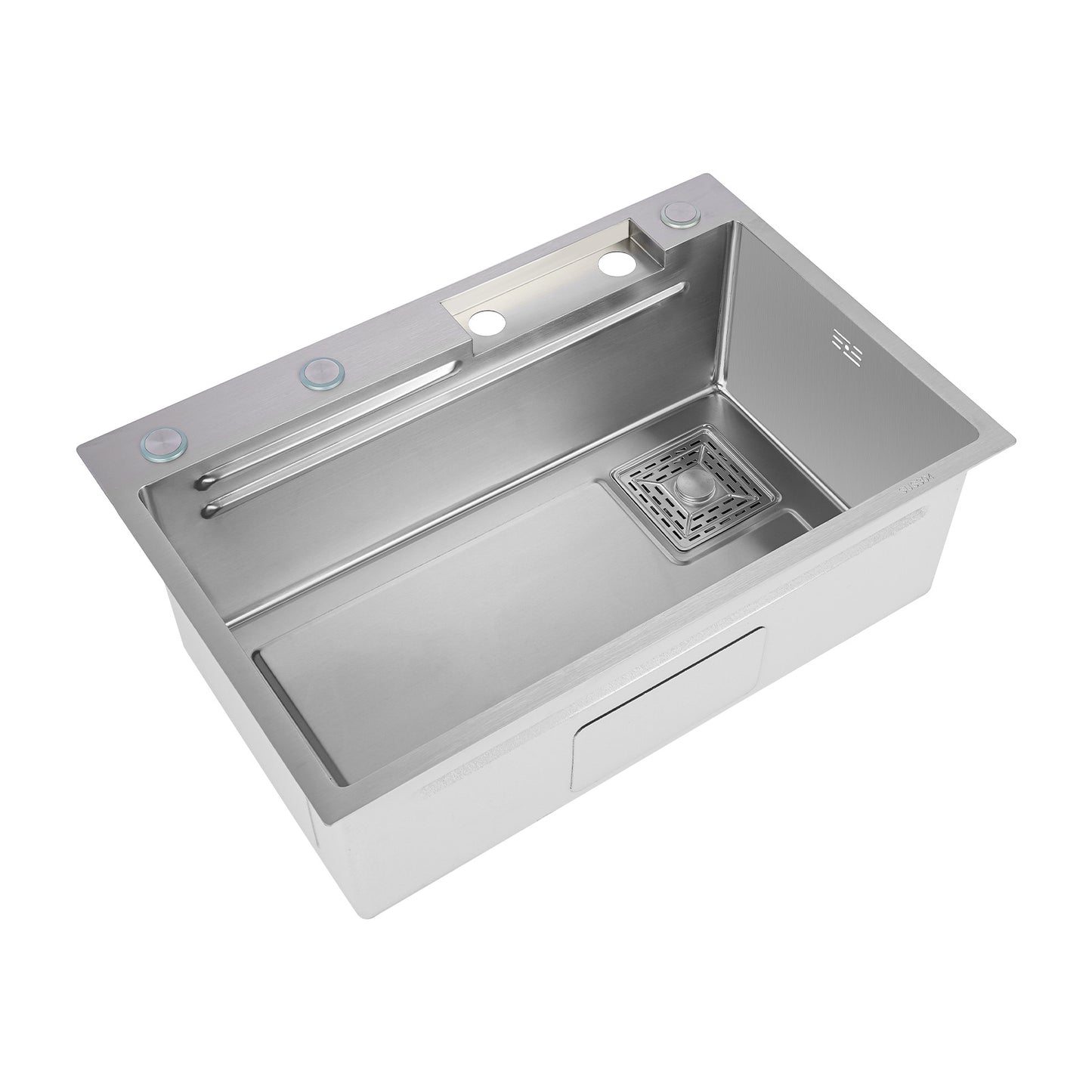 Keukenspoelbak – Spoelbakken – Gootsteen – Wasbak – Spoelbak RVS – 8 Inch Grote Capaciteit – Anti-Verstoppingsafvoer & Geluiddempend