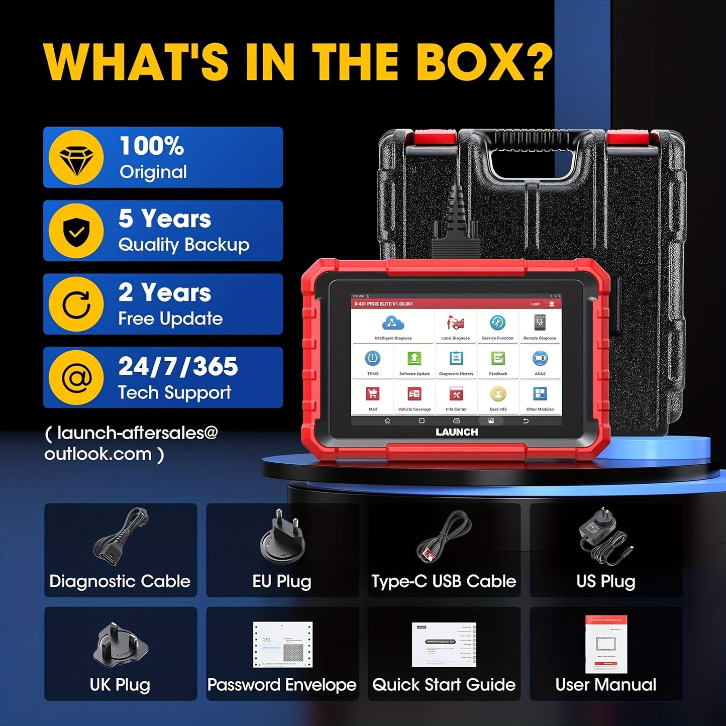 Autodiagnoseapparaat – Diagnose Tool – Auto Scanner – Foutcode Lezer – Reparatie Scanner – Dual-Channel Diagnose – 38+ Servicefuncties – ECU-Codering – CANFD & DoIP Ondersteuning