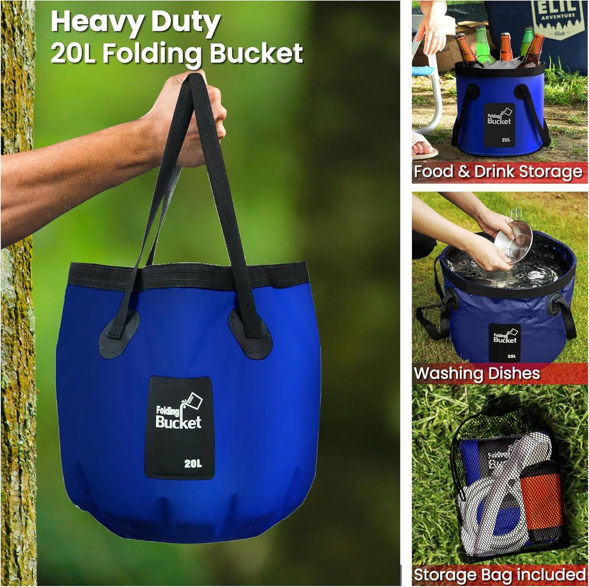 Elil Draagbare Camping Douche met Digitale Display 20L Emmer