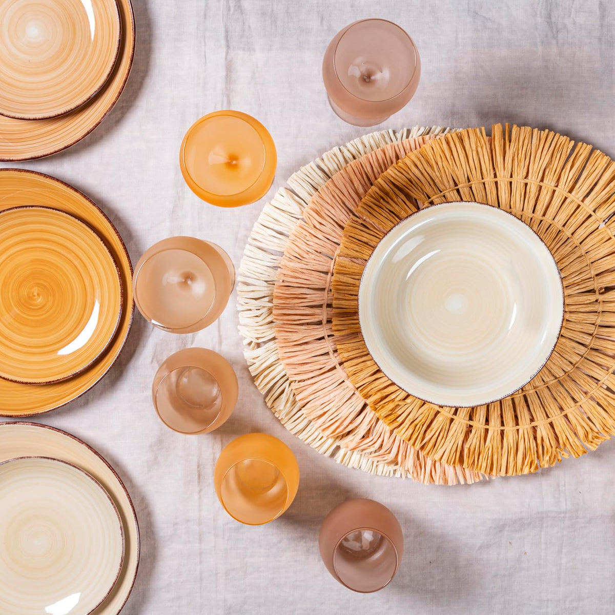 Tafelservies Chocoladebruin – Servies – Serviesset – Bordenset – Dinerset – 18-delig Voor 6 Personen – Aardewerk, Magnetron- en Vaatwasserbestendig