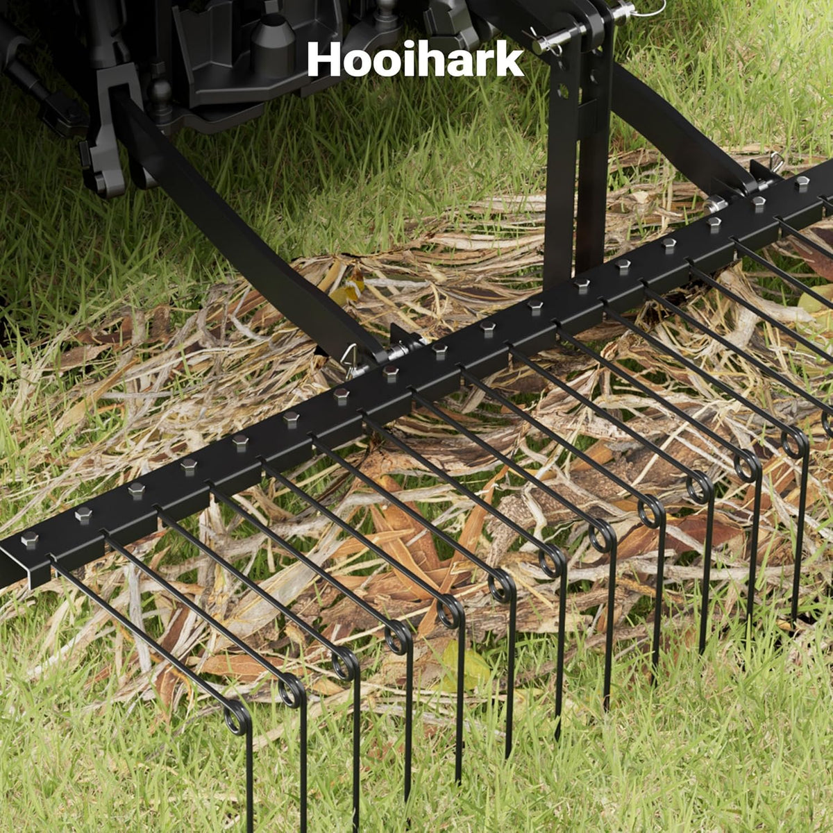 Wiltec verticuteermachine 183 cm voor zitmaaiers, gazonbeluchter met 24 spiraalveren, verticuteer voor het beluchten van gazons, verticuteerhark als mosverwijderaar