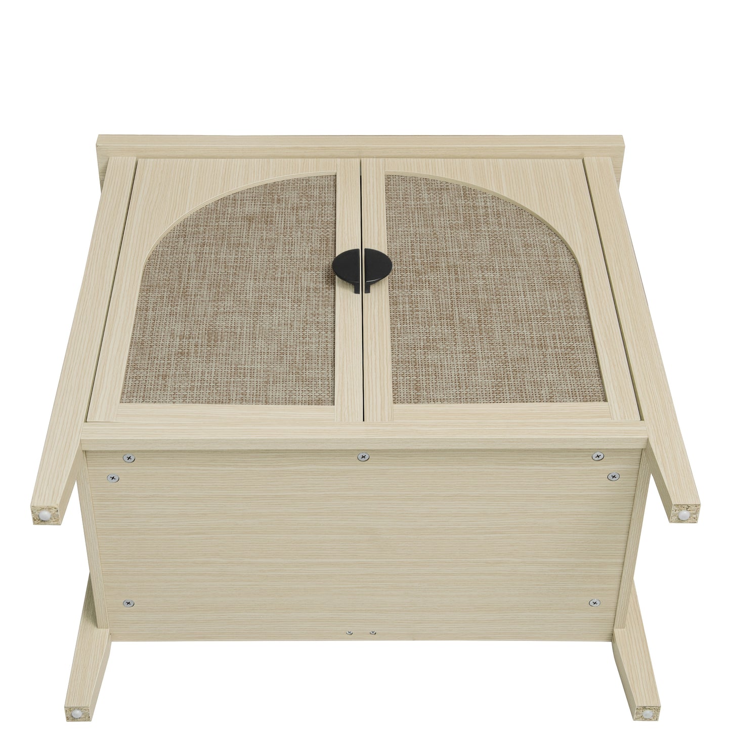 Kast – Opbergkast – Dressoir – Bijzetkast – Kastenmeubel – Natuurlijke Rotan – Licht Beige – Compact & Duurzaam