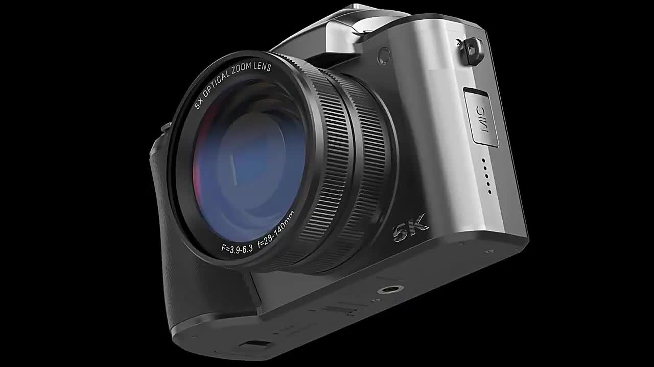 Vlogcamera – Compactcamera – Videocamera – Vlogging Camcorder – Digitale Fotocamera – 8K 48MP Resolutie – 3.0” Draaibaar Touchscreen