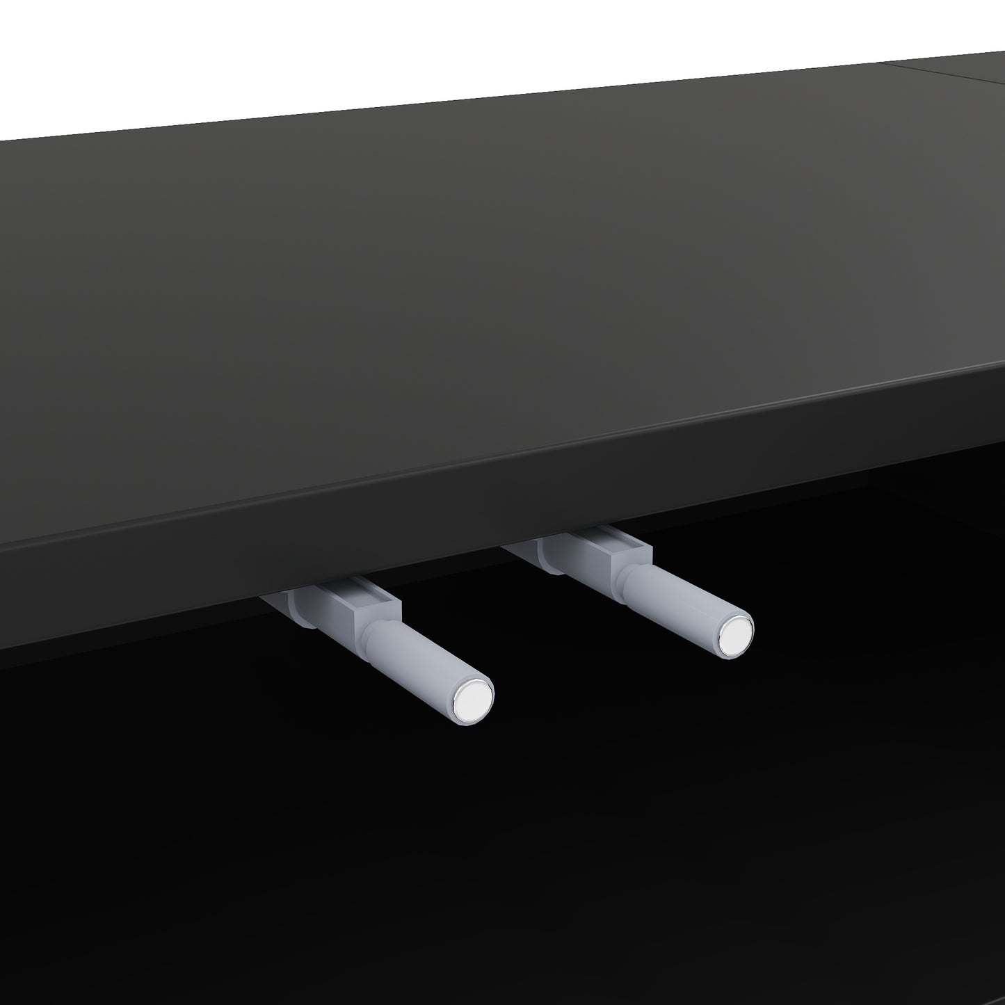 TV Lowboard – TV Meubel – Sideboard – Mediakast – Opbergkast – Modern Design – Zwart Met Gouden Details – 170x38x44 cm – Push-Open Deuren