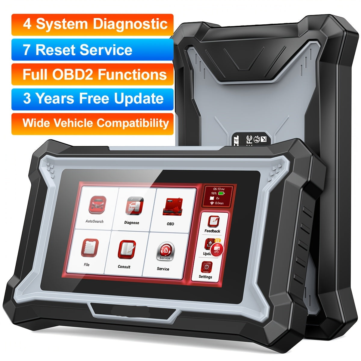 OBD2 Scanner – Auto Uitleesapparaat – Diagnoseapparaat – Uitleesapparatuur – Codelezer – Bidirectionele 4-Systemen Diagnose – 7 Resetfuncties inclusief ABS Ontluchten