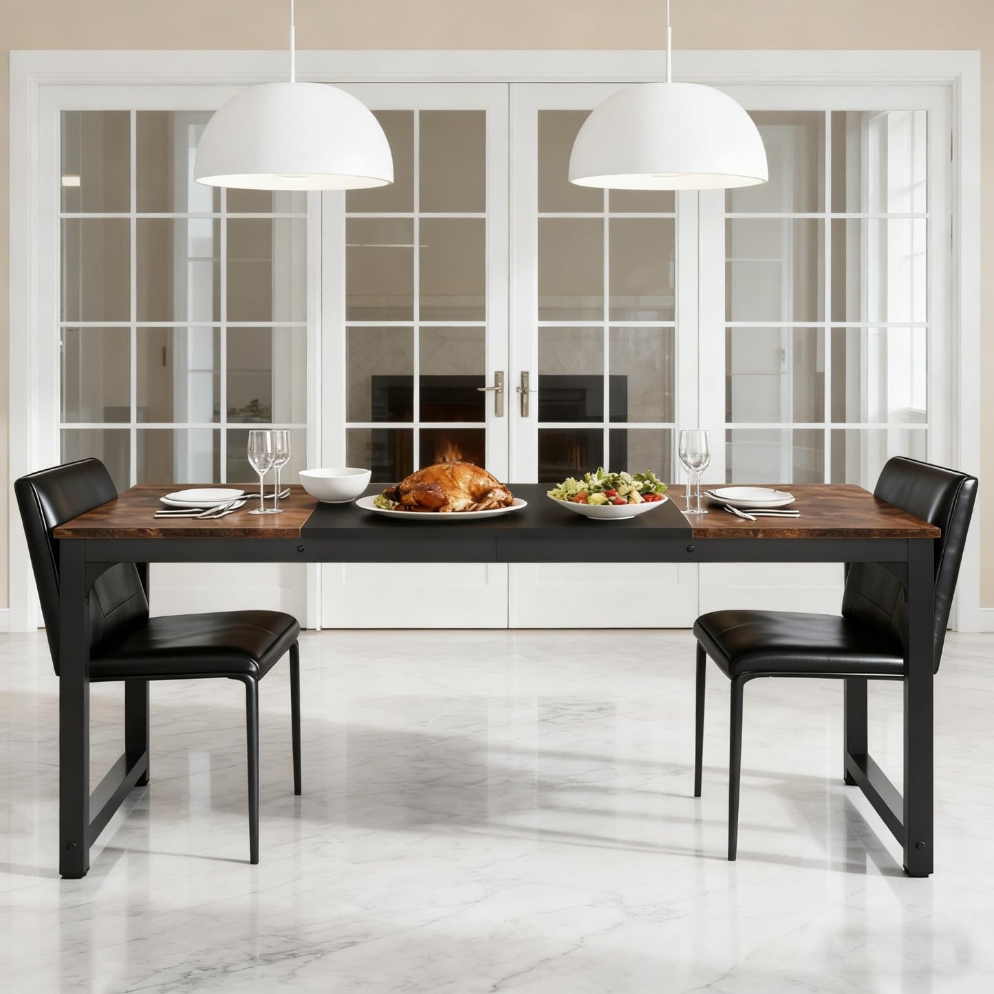 Eettafel – Tafel – Keukentafel – Eetkamertafel – Meubel – Industrieel Design – 160x80 cm – Robuust Metalen Onderstel