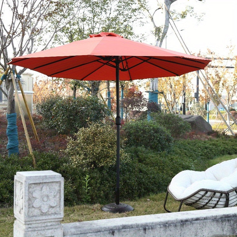 Buitenparasol – Tuinparasol – Terrasparasol – Zonnescherm – Schaduwdoek – Oranje – 4,51 Meter Extra Groot – Slingermechanisme Gemakkelijk Openen