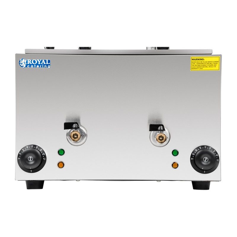 Pastakoker – Pastapan – Spaghettikoker – Dumplingkoker – Stoompan – 2 Kamers Met Kraantjes – RVS & 2x1500W Vermogen
