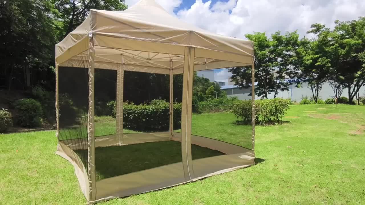 Klaptent – Inklapbare Tent – Muskietennet Tent – Camping Tent – 3x3 Meter – Lichtgewicht Aluminium – Inklapbaar Met Draagtas - QUORE