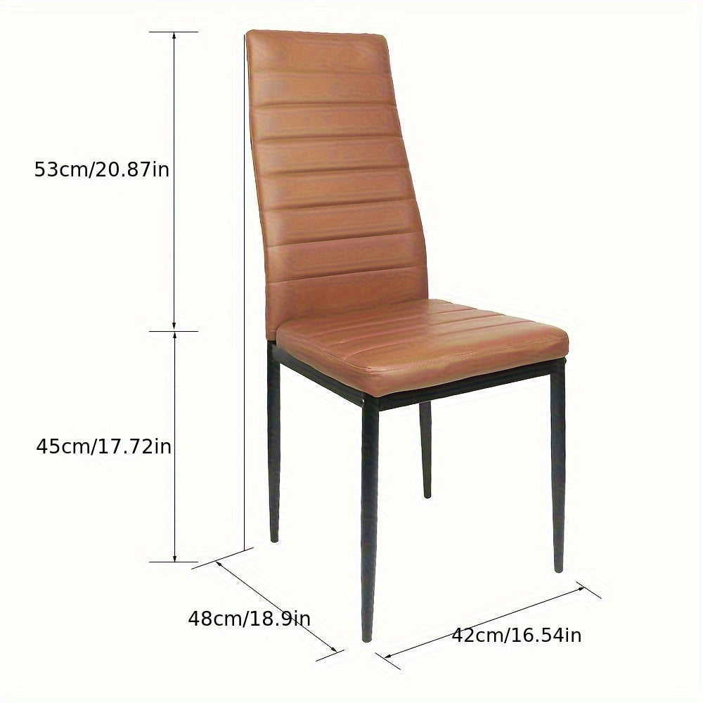 Stoelen – Eetkamerstoelen – Bureaustoelen – Kantinestoelen – Kunstleren Stoelen – Set Van 6 – Ergonomisch Design – Krasbestendig Kunstleer
