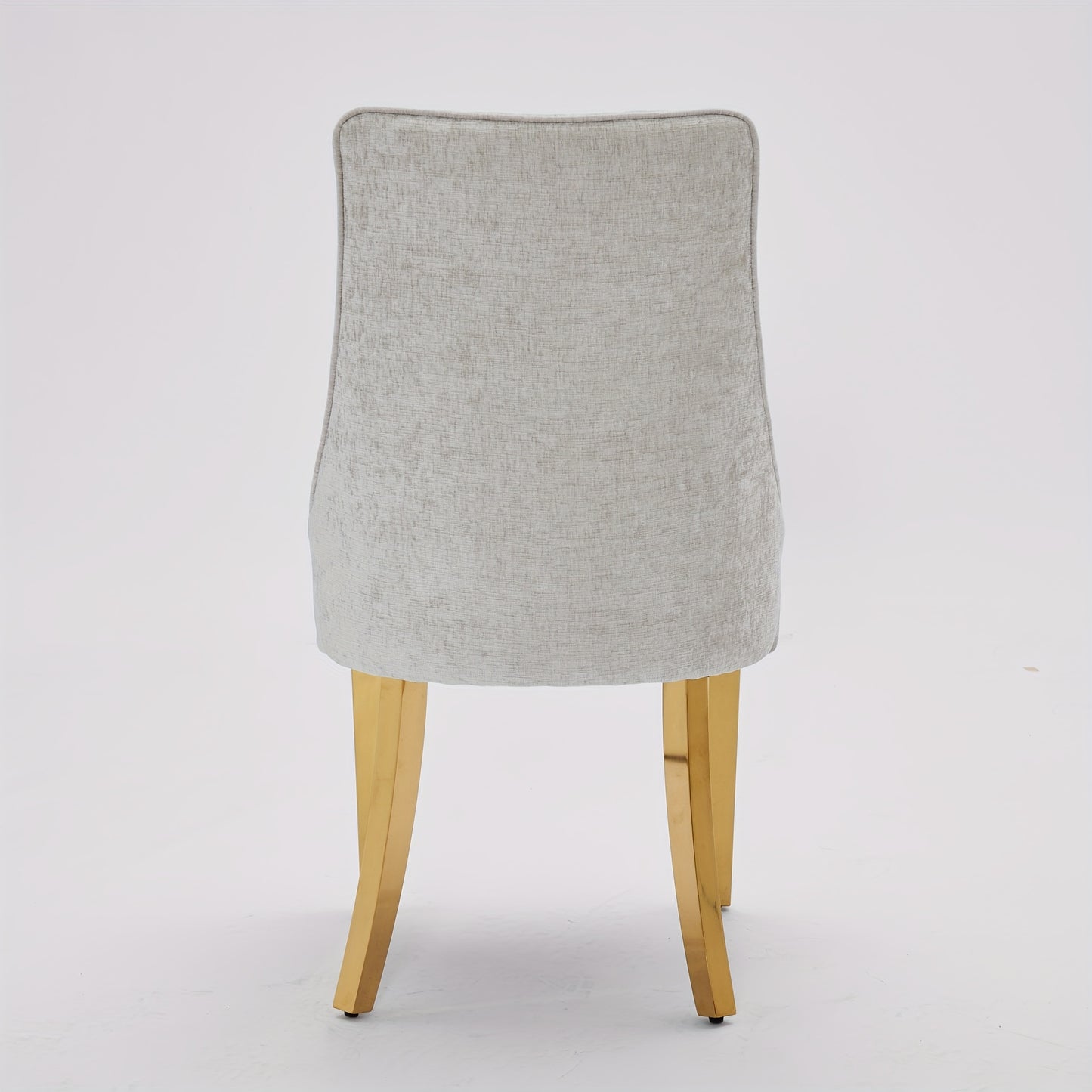 Eetkamerstoelen – Stoelen – Dining Chairs – Tuinstoelen – Keukenstoelen – Beige Met Gouden Poten – Zacht Gevoerd Zitvlak – Stevig Roestvrij Stalen Frame