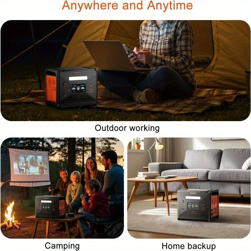Draagbare Power Station – Mobiele Generator – Noodstroomvoorziening – Camping Accu – Zonne-energie Generator – 2500W Vermogen – 2304Wh Capaciteit Met 400W Zonnepanelen