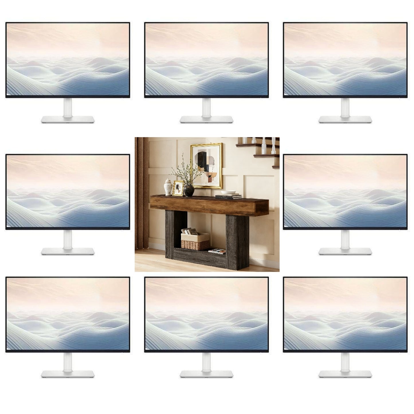 Sidetable – Consoletafel – Haltafel – Wandtafel – Dressoir – Landelijk Design – 160 cm Breed – MDF & Hout