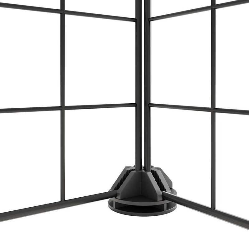 Easy to assemble Pet cage with 28 panels and door Black 35x35cm ventilated weather resistant small animal fence and cage