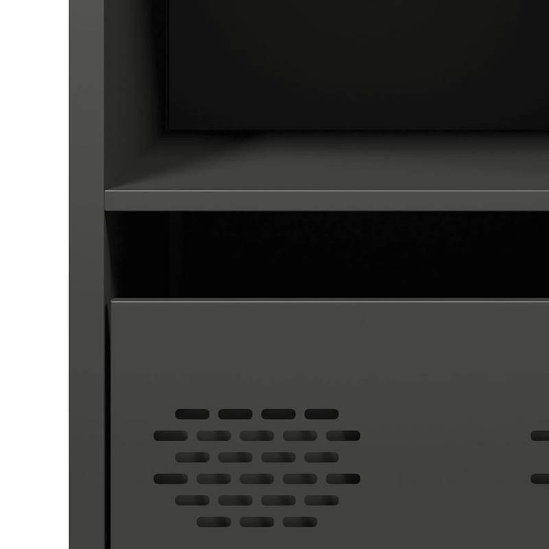 Sideboard 68x39x73.5cm cold-rolled steel black Practical and removable