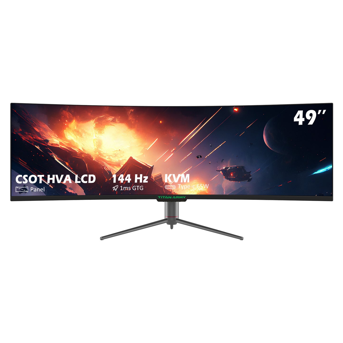 Gaming Monitor – Gaming Monitoren – Curved Monitor – Ultrawide Monitor – PC Monitor – 49 Inch 32:9 Curved Scherm – 144Hz Refresh Rate