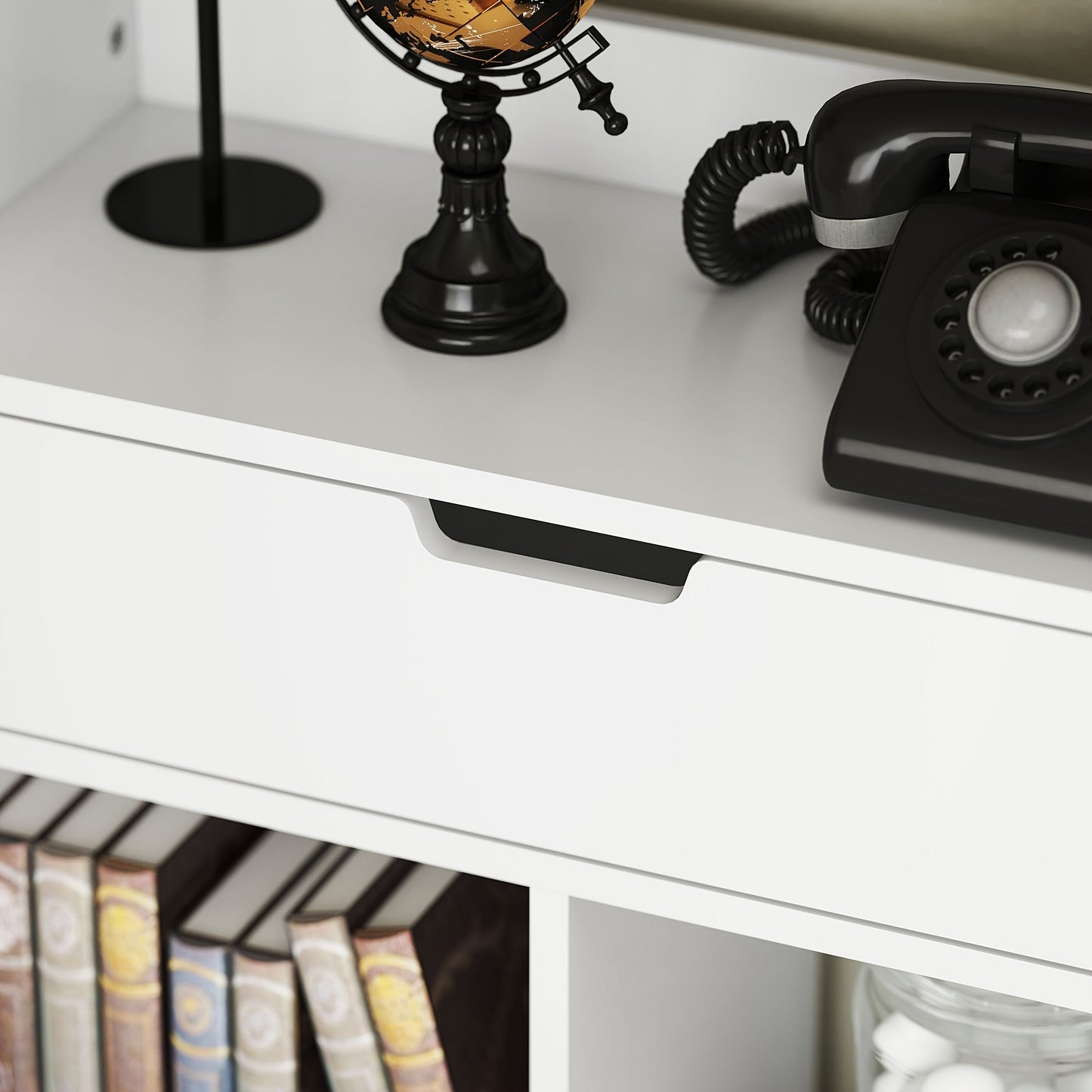 Boekenkast Staande Kast – Boekplank – Opbergkast – Vakkenkast – Ladenkast – Wit – 9 Planken – Anti-Kantelbescherming – 60x26x158 cm – Stevig Metalen Frame