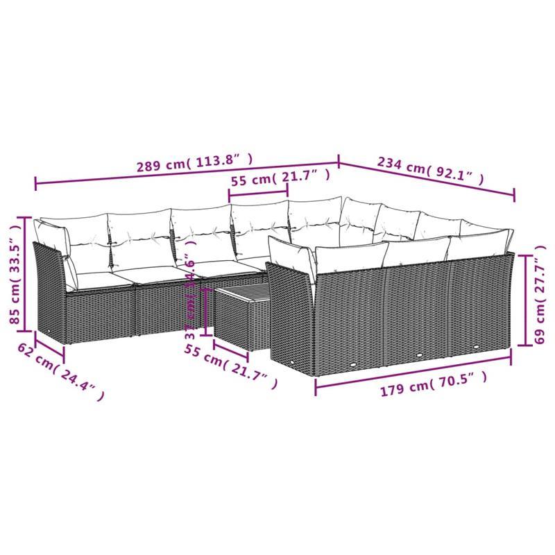 11-Set. Garden-Sofa furniture with Pillow Beige Poly Rattan Temporary Removable Outdoor, Lounge Suite Furniture, Couches, Patio Furniture, Garden Furniture, Terrace Furniture, Rattan Furniture, Corner Lounge, Lounge Suite, So