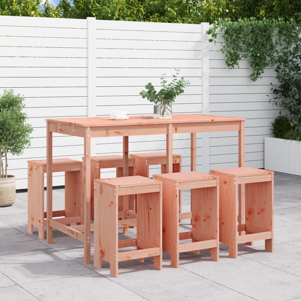 Tuinbarset – Buitenbarset – Bartafelset – Barmeubel – Douglas Vurenhout – Massief Hout – Compact Design – Weerbestendig