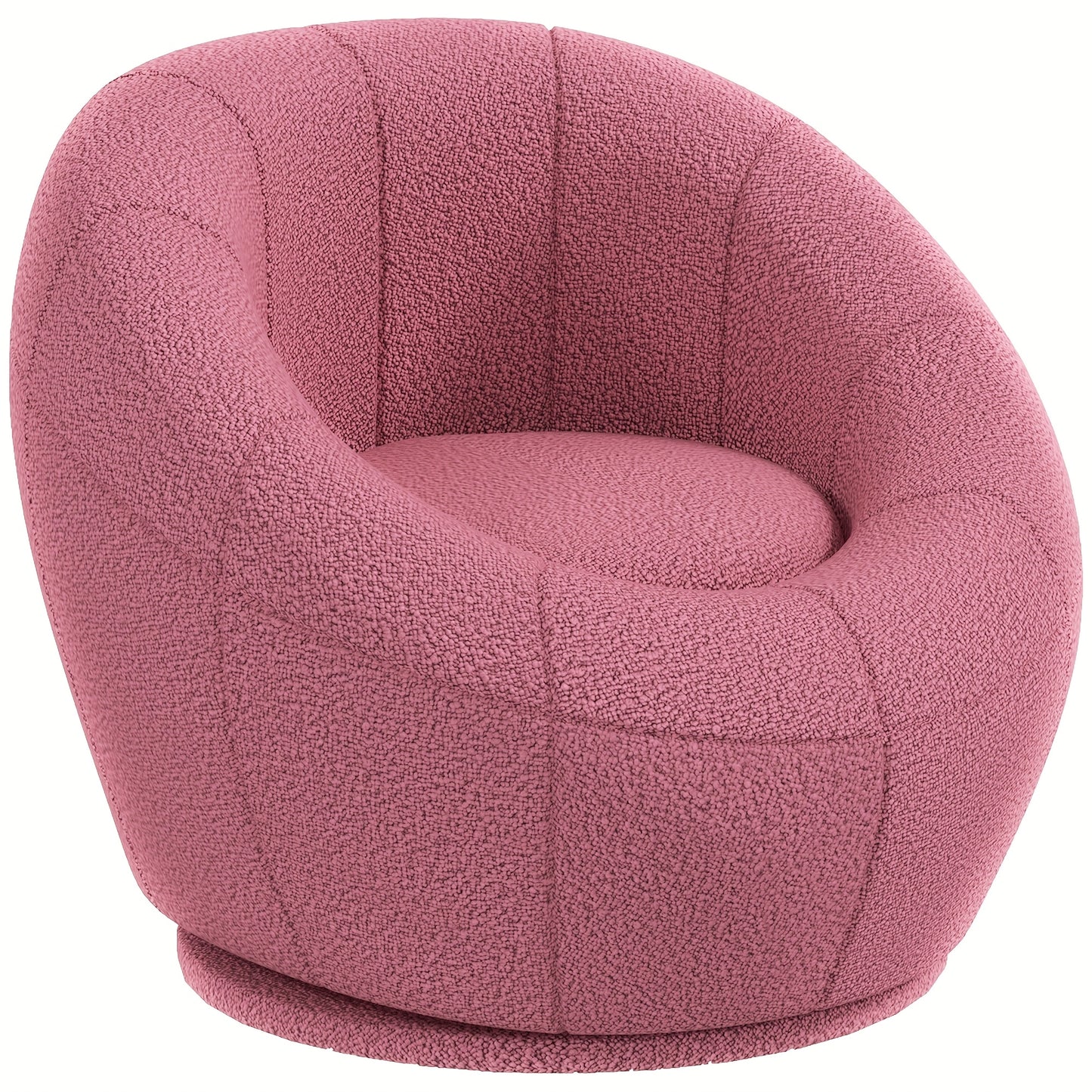 Fauteuil – Draaistoel – Loungestoel – Eenpersoonsstoel – Relaxfauteuil – Zacht Roze – Met Metalen Frame – Maximale Draagkracht 120 kg