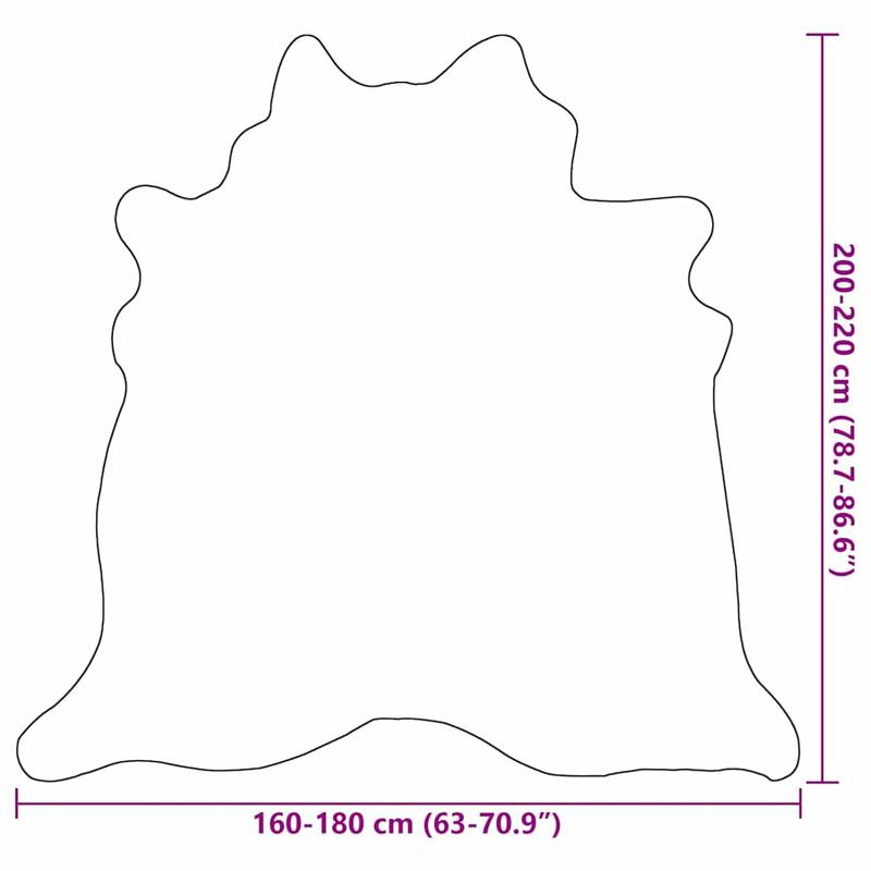 Koeienhuid Mat – Vloerkleed – Schapenvacht Tapijt – Beige – 180x220 cm – Duurzaam Polypropyleen – Zacht & Verend
