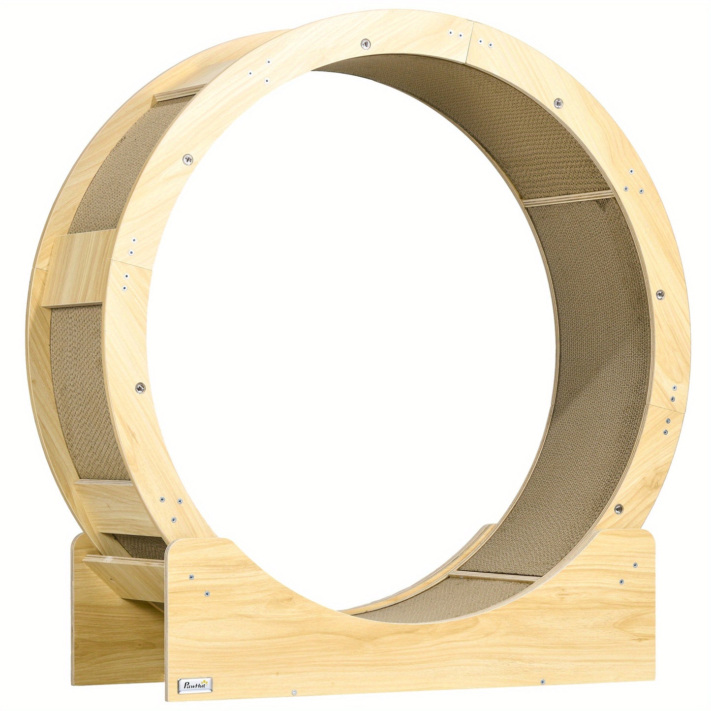 Krabpaal – Kattenboom – Kattenmeubel – Krabton – Kattenhuis – Sisal Touw – Loopwiel Met Rem – 91 cm Hoog – Khaki