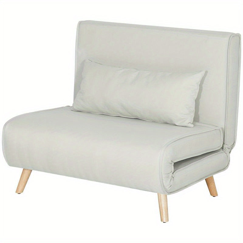 Bankenbed – Slaapbank – Uitschuifbare Bank – Futon – Slaapsofa – Verstelbare Rugleuning – Compact 94x78x80 cm – Stevig Houten Frame & Comfortabele Schuimvulling