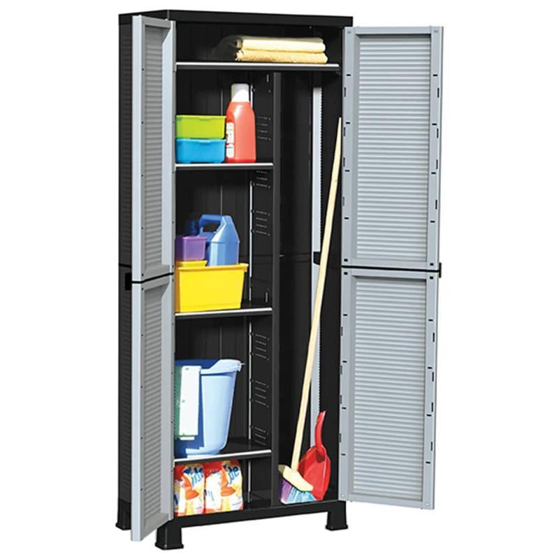 Opbergkast – Plastic Kastje – Buitenopslag – Buitenmeubel – Opbergbak – Weerbestendig Kunststof – Compact 68x39x171,5 cm