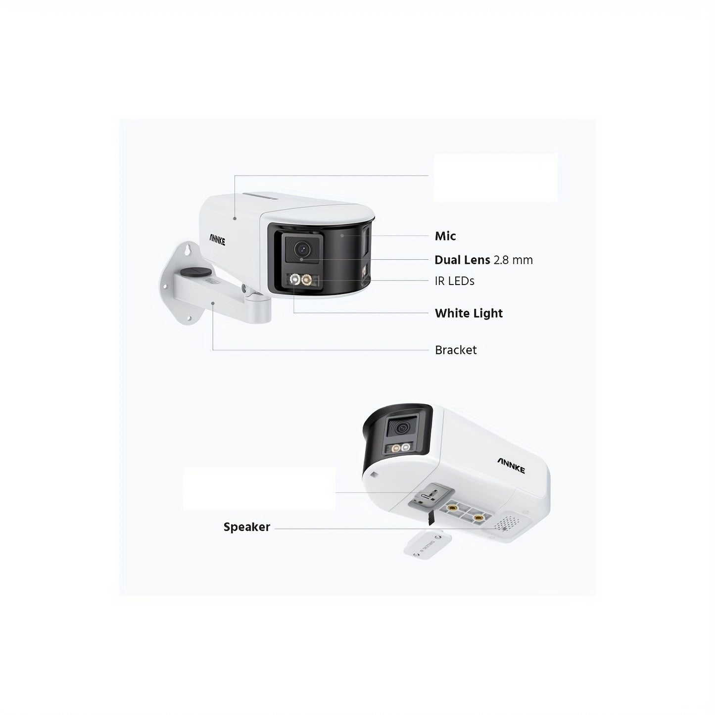 Beveiligingscamera – IP Camera – Surveillance Camera – Turret Camera – Outdoor Camera – 4K 8MP Dual-Lens 180° Ultra Breed – Volle-Kleur Nachtzicht & Tweeweg Audio