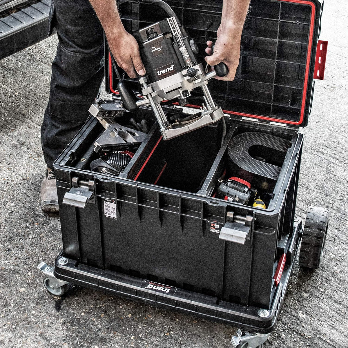 Trend Pro Modulaire Opbergtrolley Platform Op Wielen, Zware Mobiele Basis, 100Kg Capaciteit, Ms/P/Plat