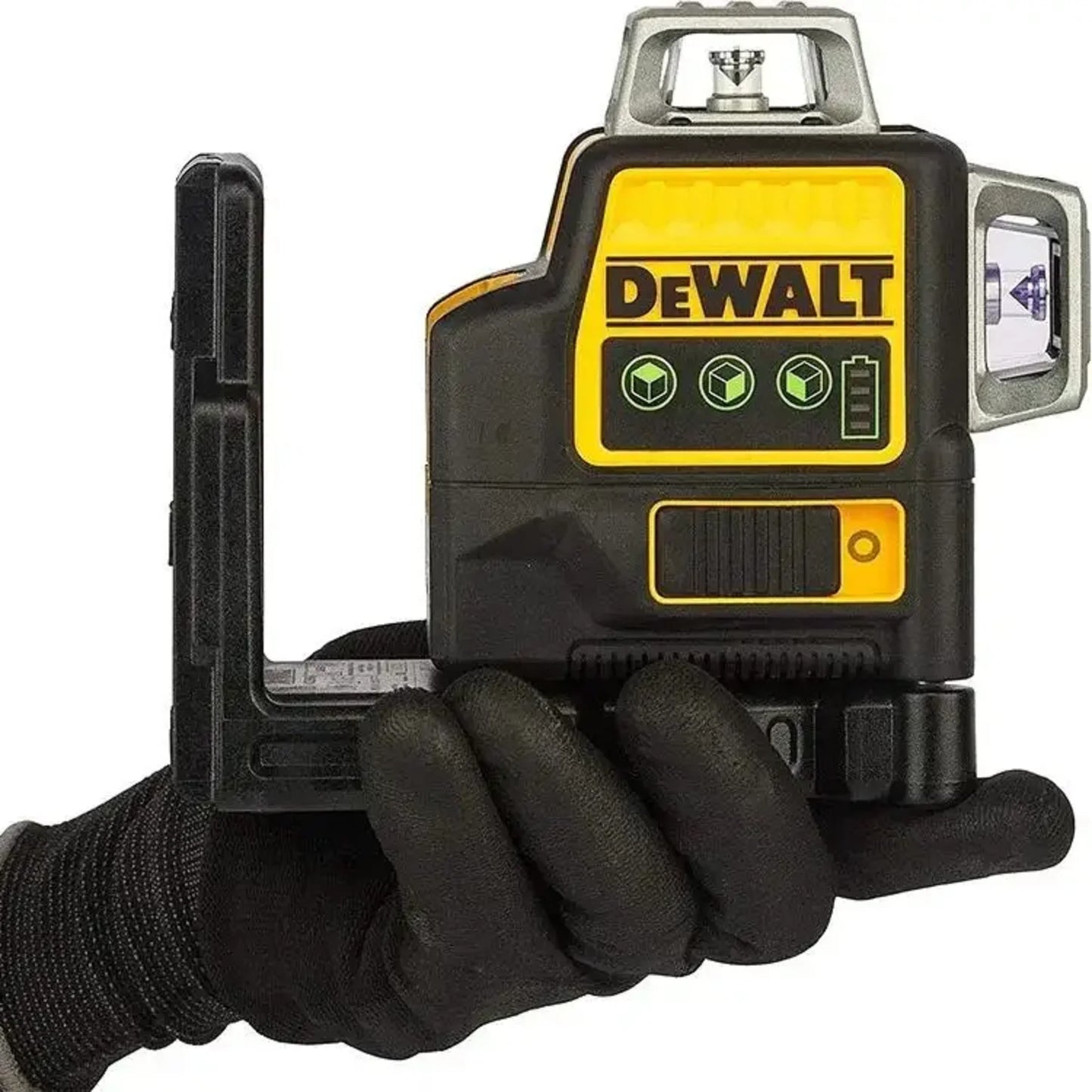 Dewalt - 360° Laserwaterpas - Zelfnivellerend - 3 Niveaus - Groene Stralen - 12 Lijnen - Pulsmodus Uitlijningslaser - Zonder Batterij - Zwart Geel