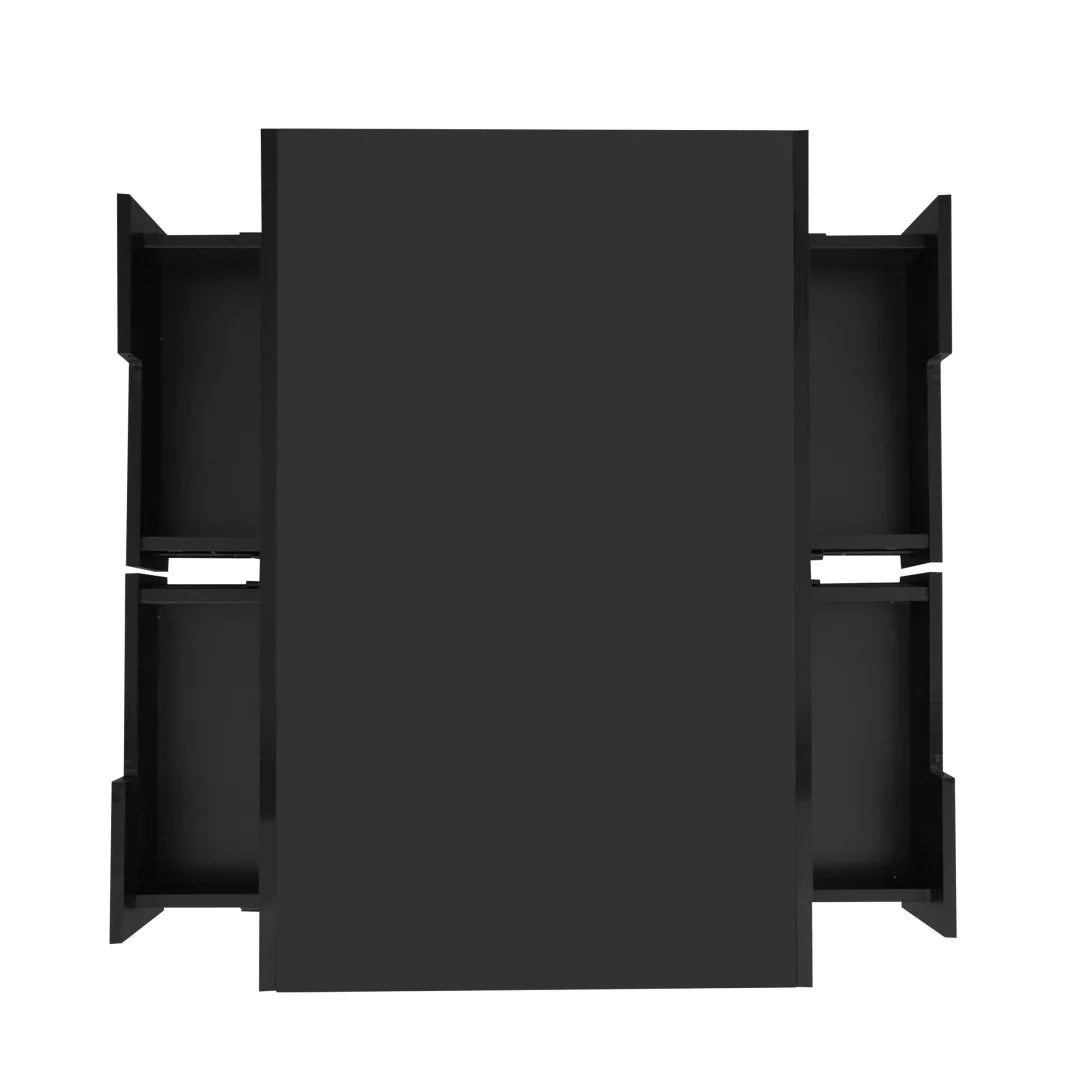 Salontafel – Bijzettafel – Nachtkastje – LED Lage Tafel – Hoogglans – LED-Strip Met Kleurinstelling – Vier Verborgen Lades - 80x50x36 cm - Zwart