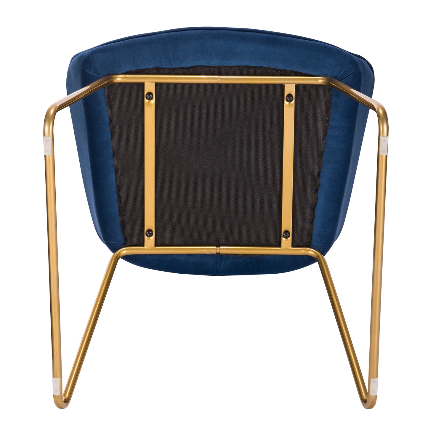 Eetkamerstoelen – Set van 4 - Fluwelen Stoelen – Comfortabele Stoelen – Metalen Pootjes – Ergonomisch Ontwerp – Zithoogte 45 Cm - Blauw