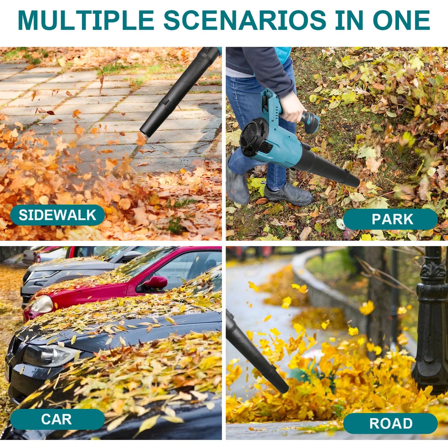 Bladblazer - Draadloze Bladblazer - Accu Bladblazer - 6 Snelheden - 240 km/u - 1500W - Stofzuiger Veegmachine - Sneeuwblazer - Accu Tuingereedschap - 1 Batterij