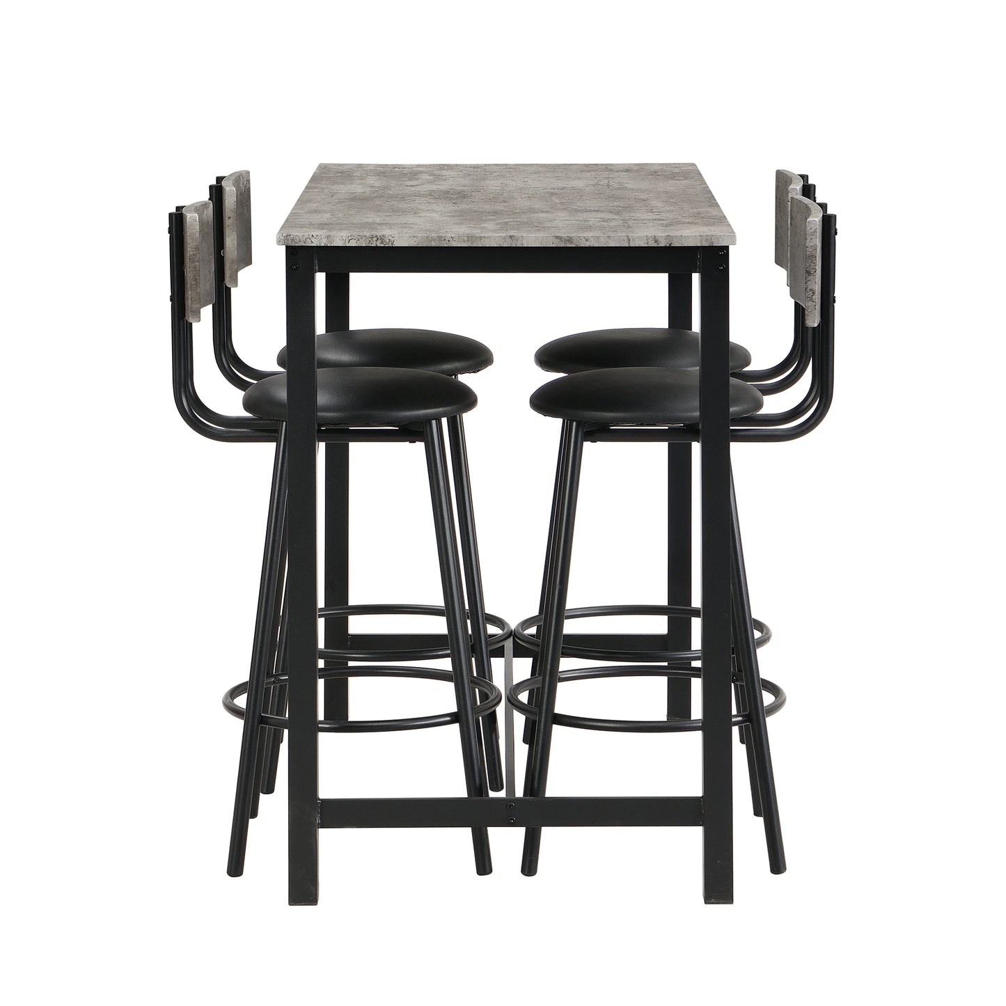Eettafelset – Eethoek – Stoelen Met Tafel – Compacte Eetkamer – Velvet Bekleding – Metalen Pooten – 120x60 cm