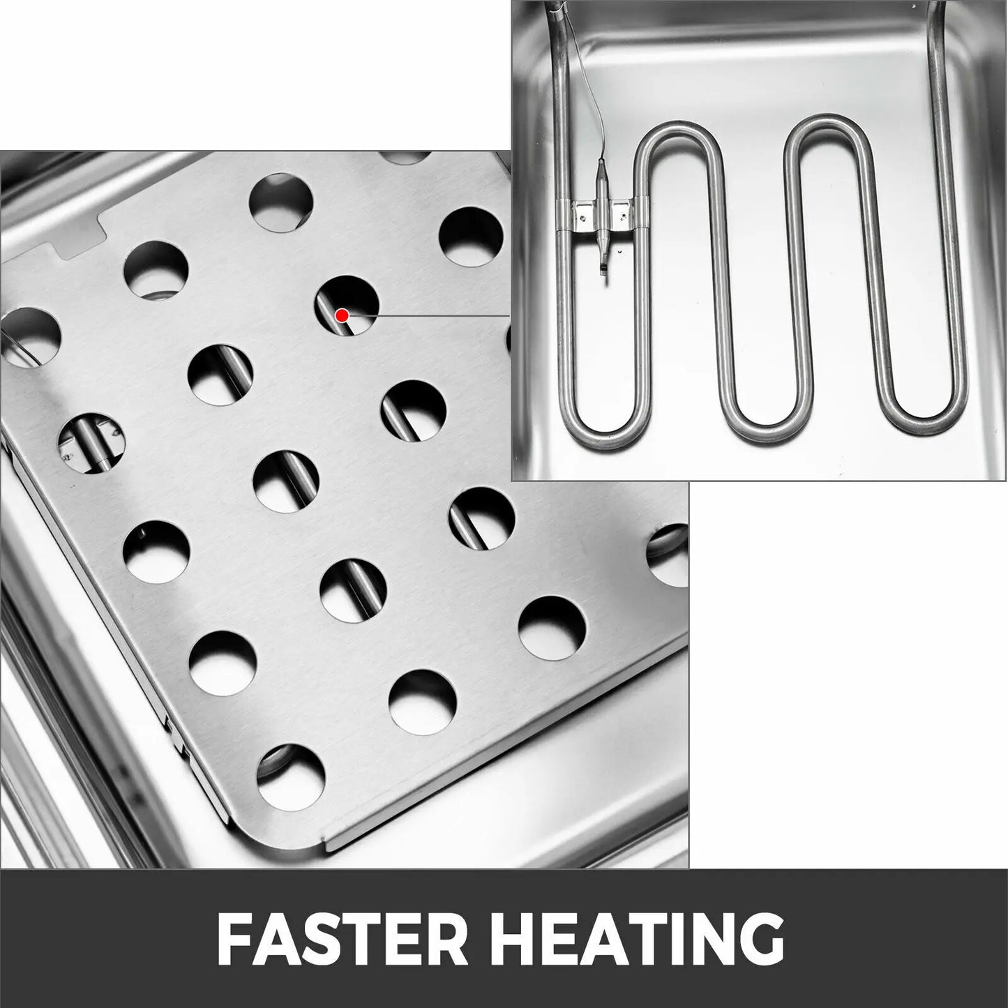 Dubbele Frituurpan - Frituurpannen - Horeca Friteuse - 20L - 6000W - Instelbare Thermostaat - RVS - 2 Tanks - Snelle Verwarming - Voor Horeca - en Thuisgebruik - QUORE