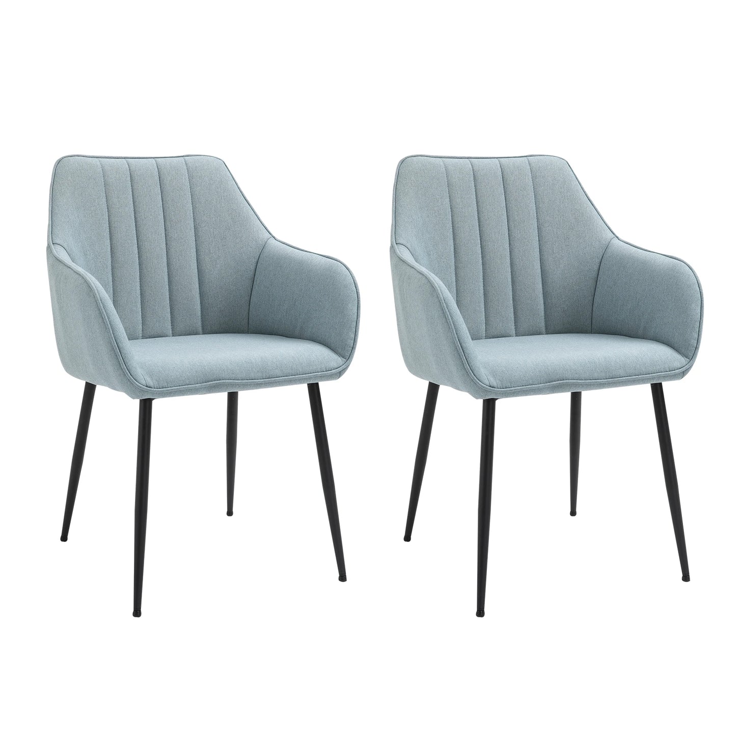 Eetkamerstoelen – Eetkamerstoel Set – Stoelen Voor Aan Tafel – Linnen Stoel – Ergonomische Rugleuning – Ademend Linnen