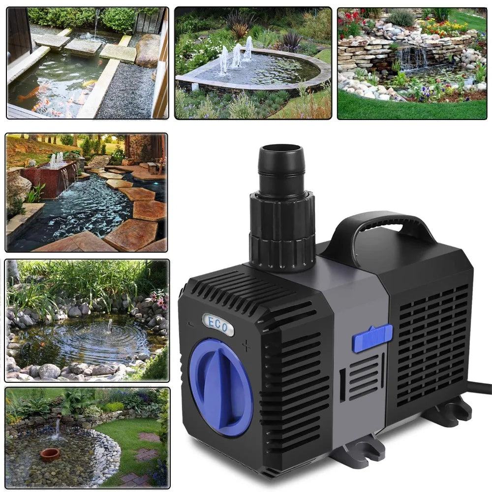 Ultra-Stille Dompelpomp - Fontein Pomp Filter - Visvijver Aquarium - Fish Tank Variabele - Frequentie Waterpomp - 10W - Zwart
