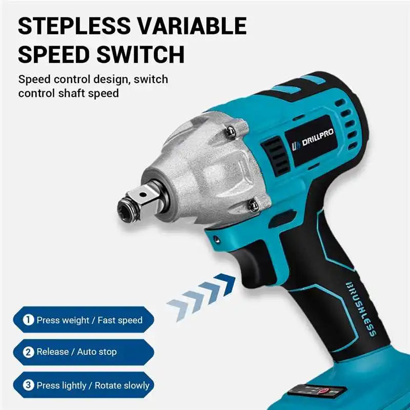 Accu Gereedschapset – Slagschroevendraaier – Haakse Slijper – Elektrische Boormachine – Combijammer – 18V Lithium-ion Batterijen – Borstelloze Motor