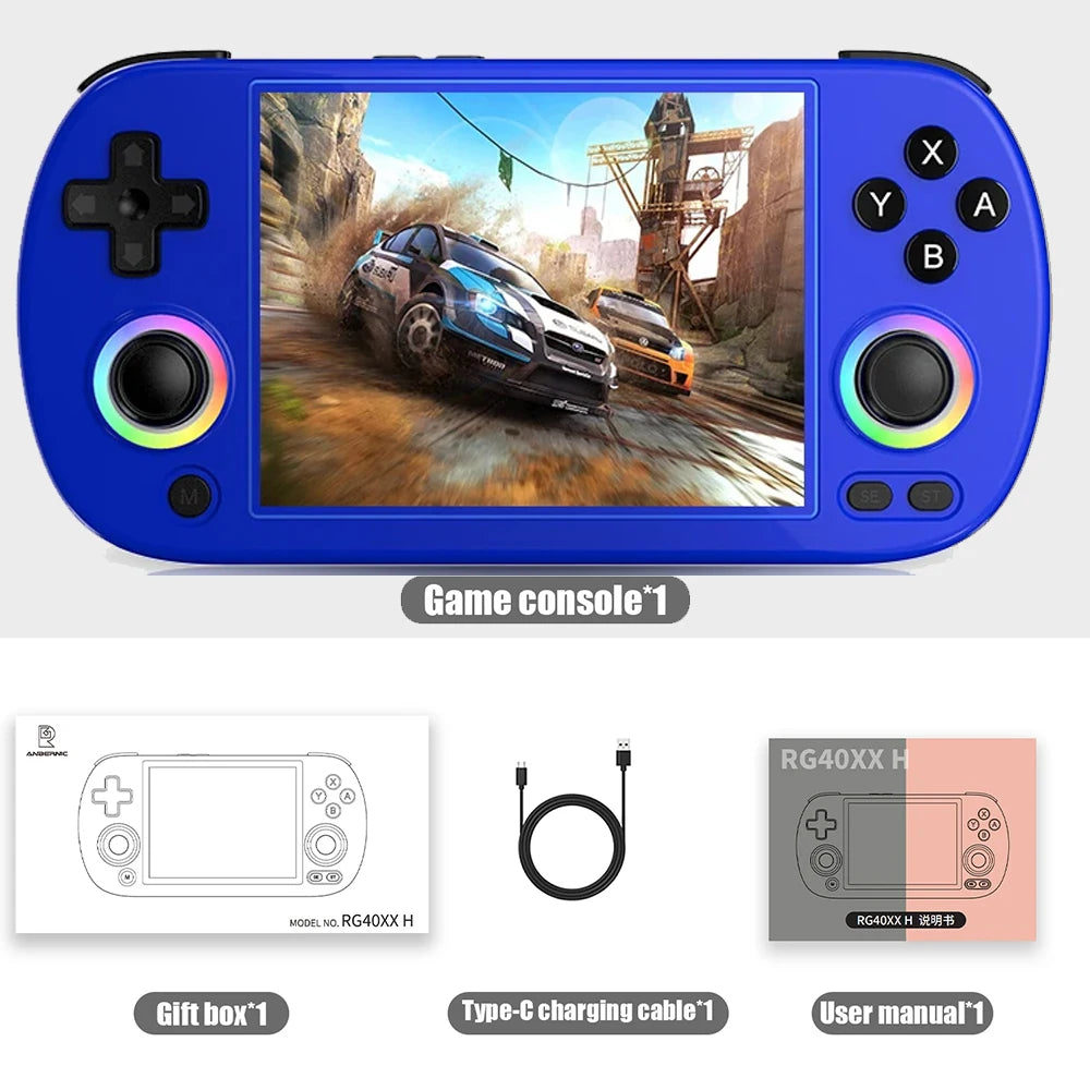ANBERNIC RG40XX H 64 Bit Linux Retro Handheld Game Console 4.0'' IPS Screen Supports 5G WiFi Bluetooth HDMI-TV Output RG40XXH - QUORE