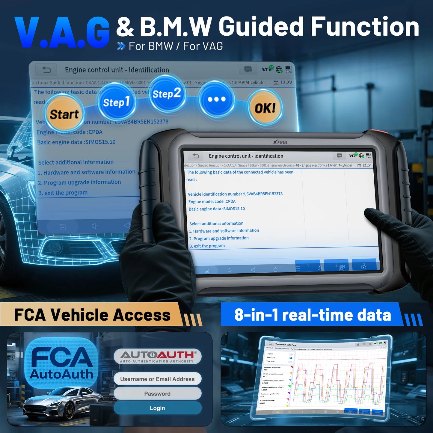 Autodiagnose Scanner – Diagnosetool – OBD2 Scanner – ECU Programmeur – Sleutelprogrammering – Android 10.1 Inch Touchscreen – Geavanceerde ECU Codering & 51+ Speciale Functies