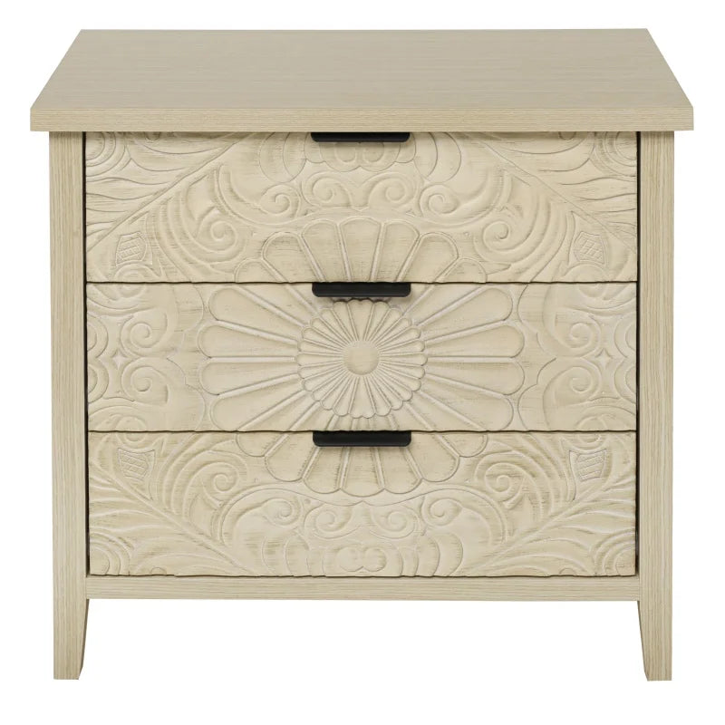 Ladeblok – Ladenkast – Archiefkast – Rolcontainer – Opbergkast – MDF Met Melamine Afwerking – 80x40x80 cm – Mobiel Op Wieltjes – 3 Lades